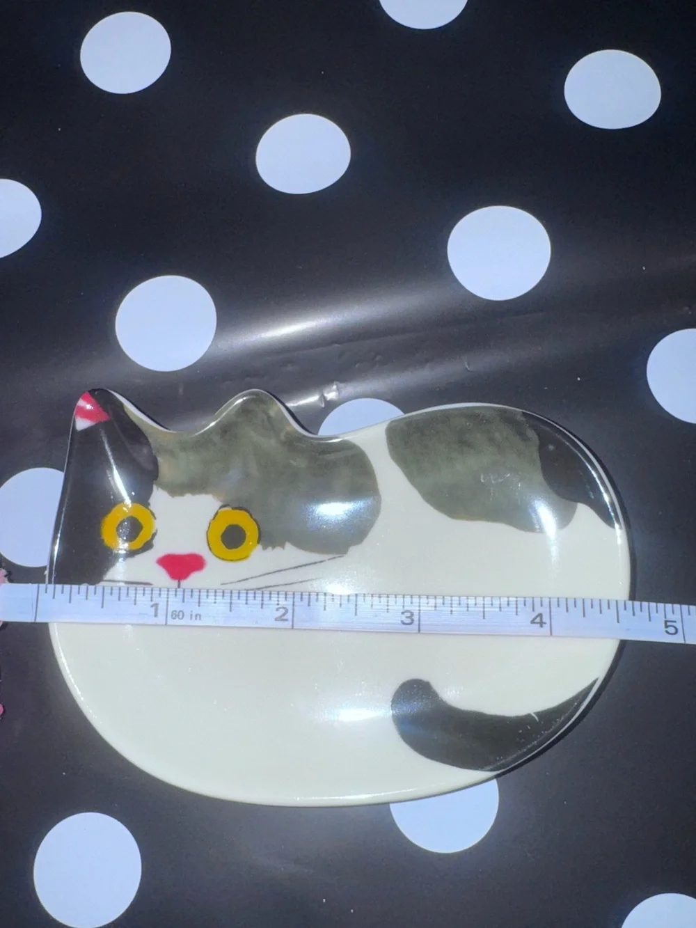 Ecouter Minette Ceramic Cat Trinket Dish Ring Holder Jewelry Tray